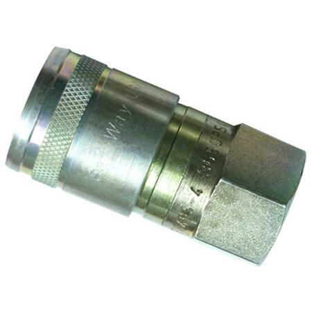 APACHE 39040676 0.5 in. Body Coupling Flat Face x 0.5 in. Female NPT Hydraulic Adapter 157286